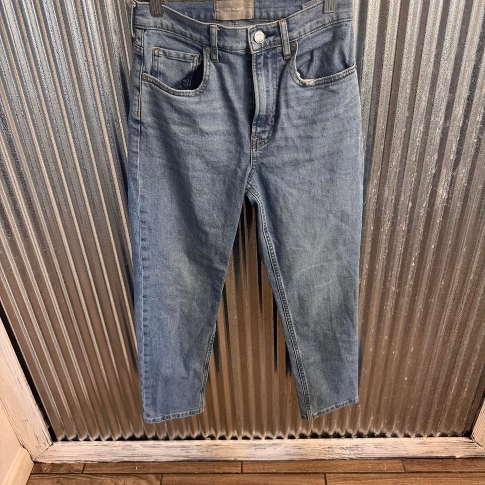 Everlane Cheeky Straight Crop Jeans Women's 26 High Rise Blue‎ Denim